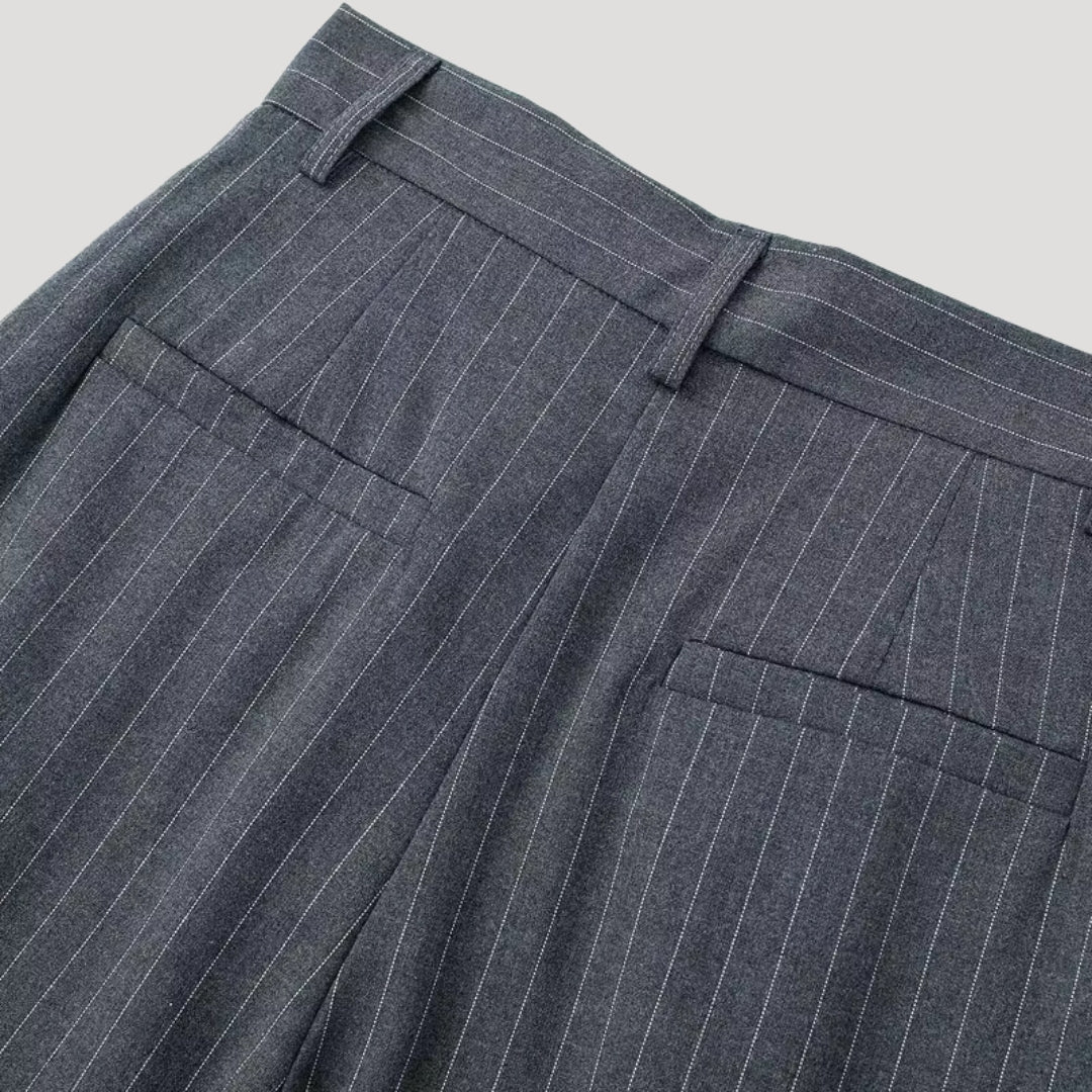High-waist wide-leg trousers