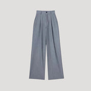 High-waist wide-leg trousers