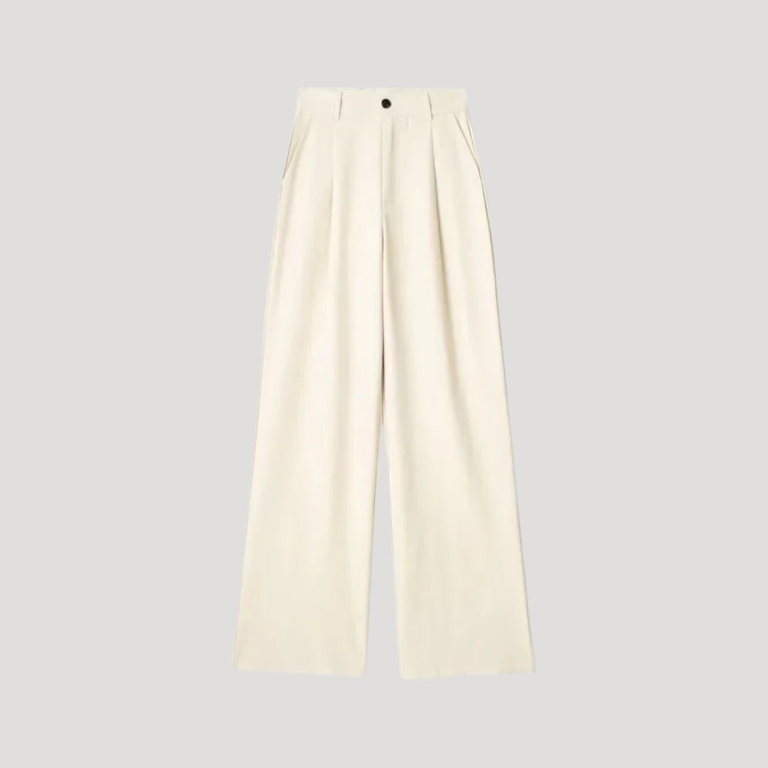High-waist wide-leg trousers