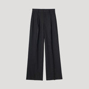 High-waist wide-leg trousers