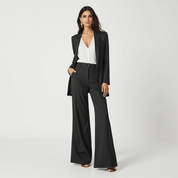 High-waist wide-leg trousers