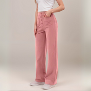 High-Waisted Elastic Pants
