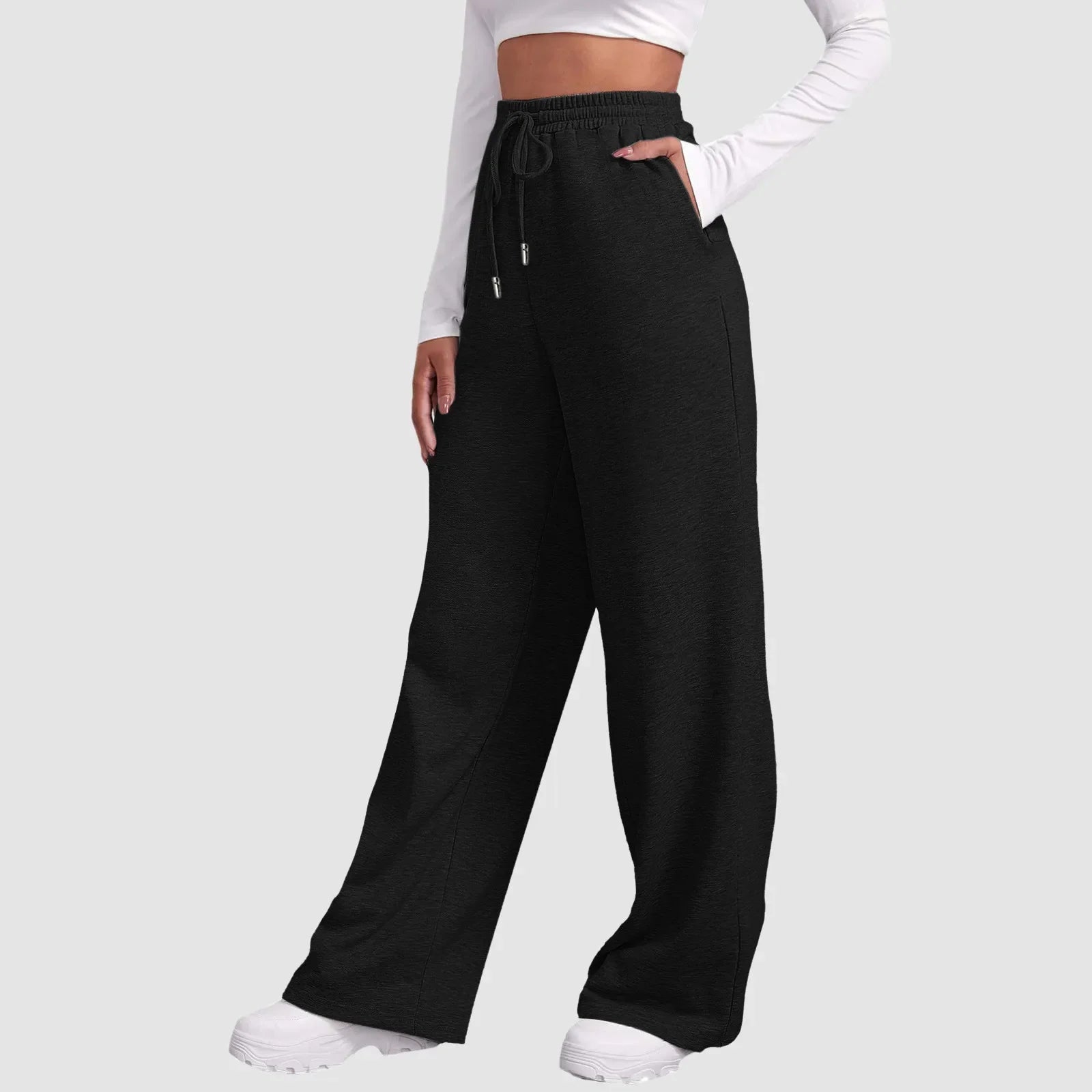 High-Waisted Joggers – Fleece Lined – Casual Workout Style 1