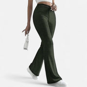 High Waist Pants – Flared Leg – Sophisticated Workwear Style 0