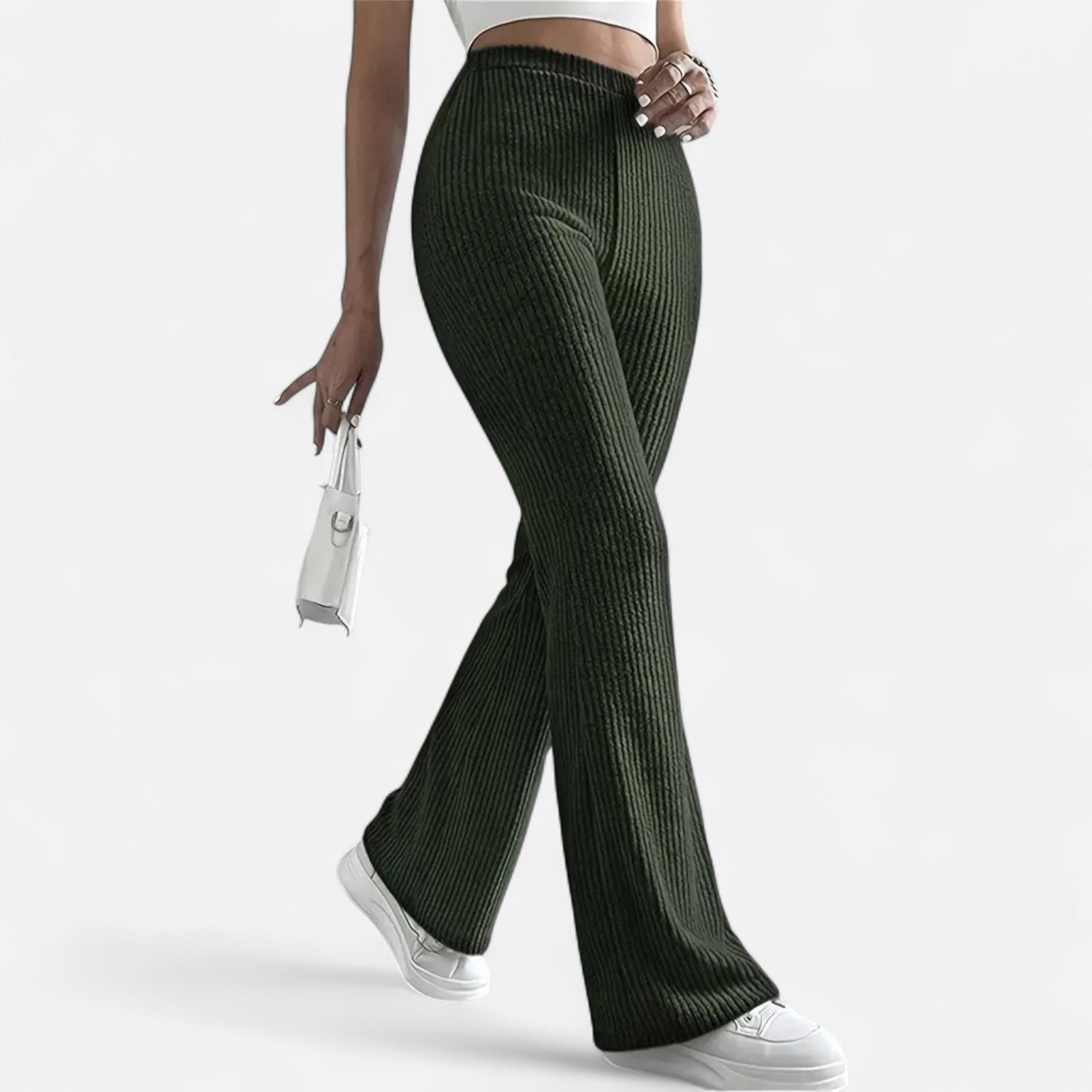 High Waist Pants – Flared Leg – Sophisticated Workwear Style 0