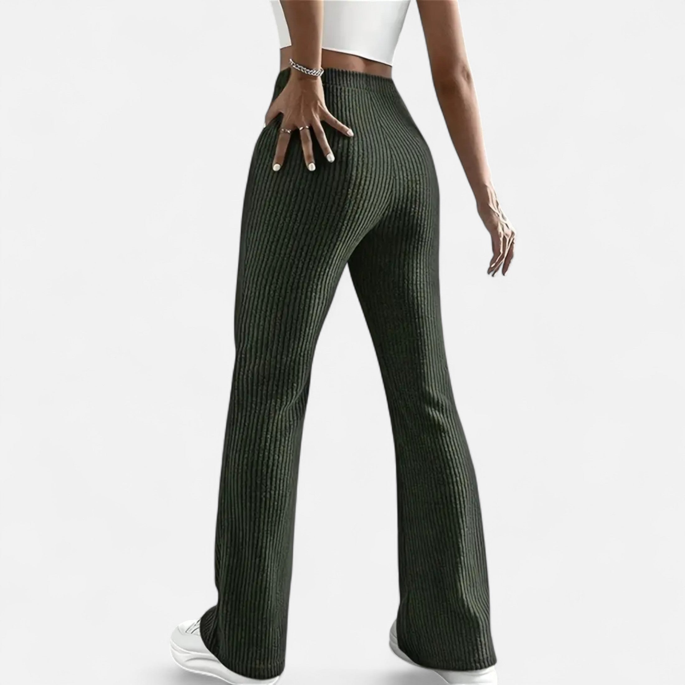 High Waist Pants – Flared Leg – Sophisticated Workwear Style 4