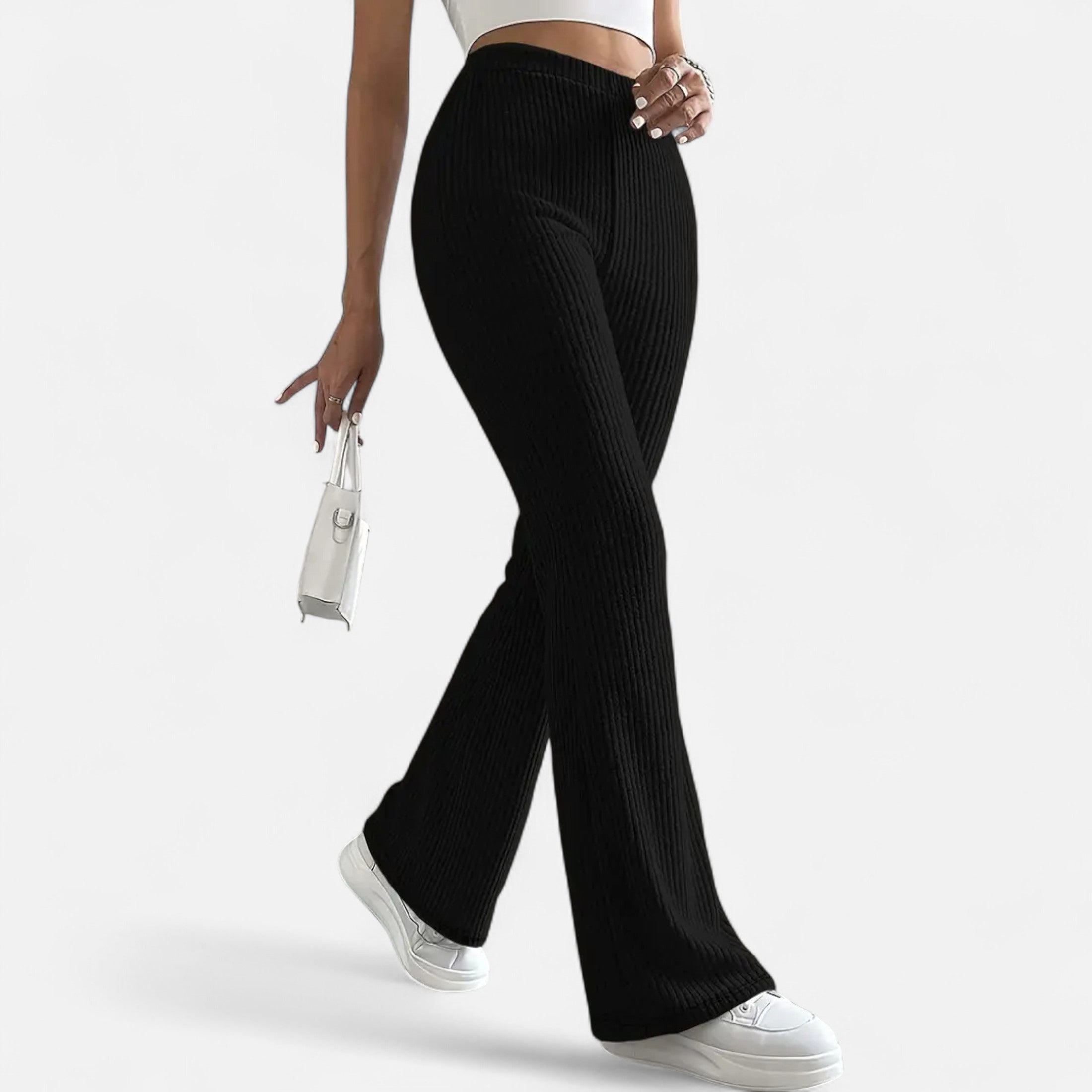 High Waist Pants – Flared Leg – Sophisticated Workwear Style 6