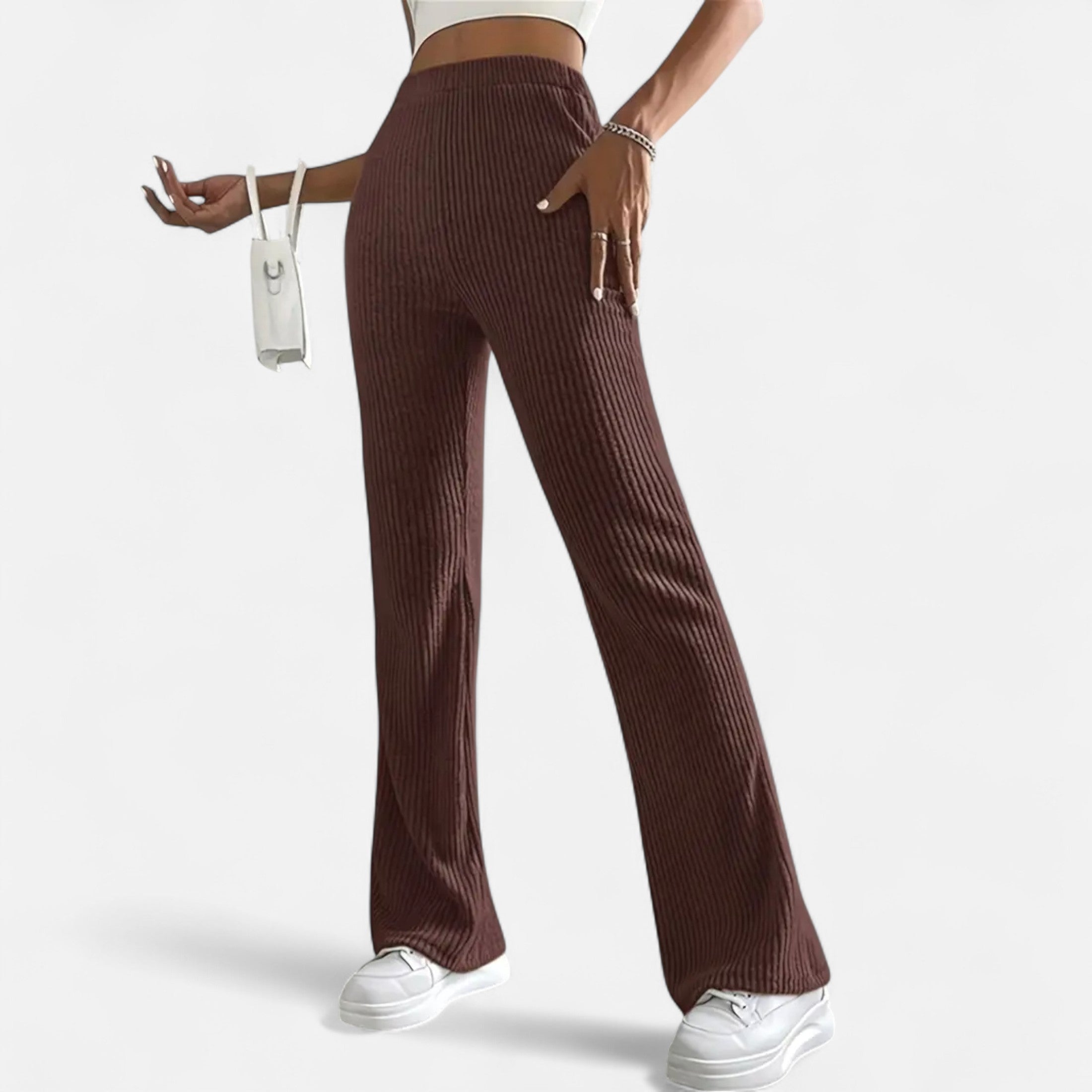 High Waist Pants – Flared Leg – Sophisticated Workwear Style 9