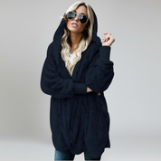 Hooded Cardigan – Plush Warmth for Cozy Autumn and Winter Days