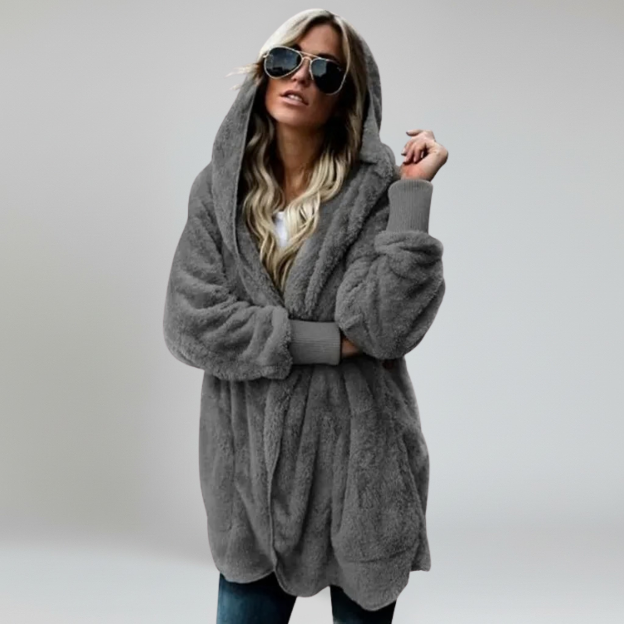 Hooded Cardigan – Plush Warmth for Cozy Autumn and Winter Days