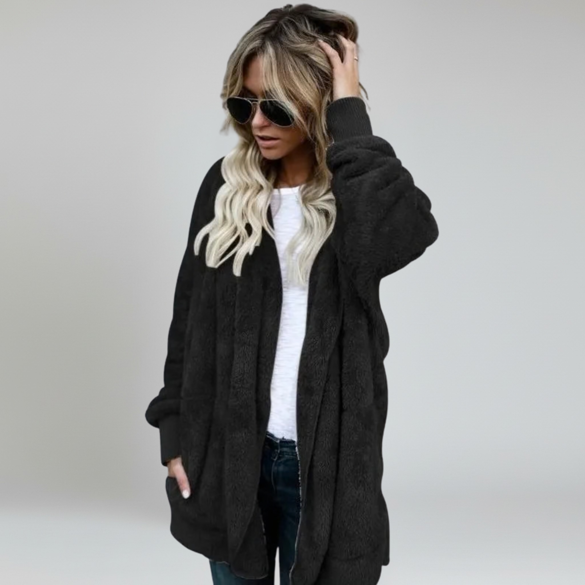 Hooded Cardigan – Plush Warmth for Cozy Autumn and Winter Days