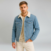 Jacket – Mens – Autumn & Winter – Men's Thickened Denim Fleece Jacket – Montford Co