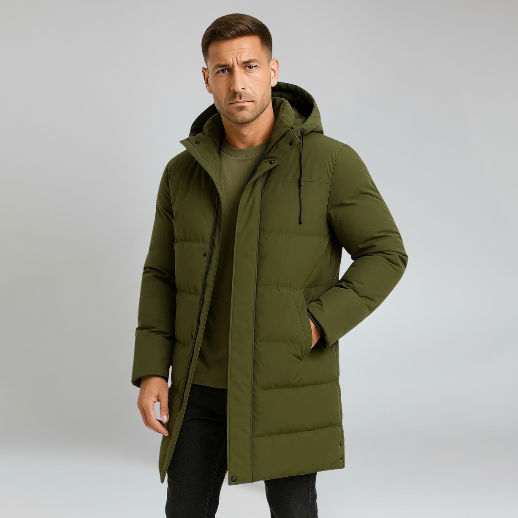 Jacket – Mens – Autumn & Winter – Men's Waterproof Puffer Jacket Insulated Black – Montford Co 0