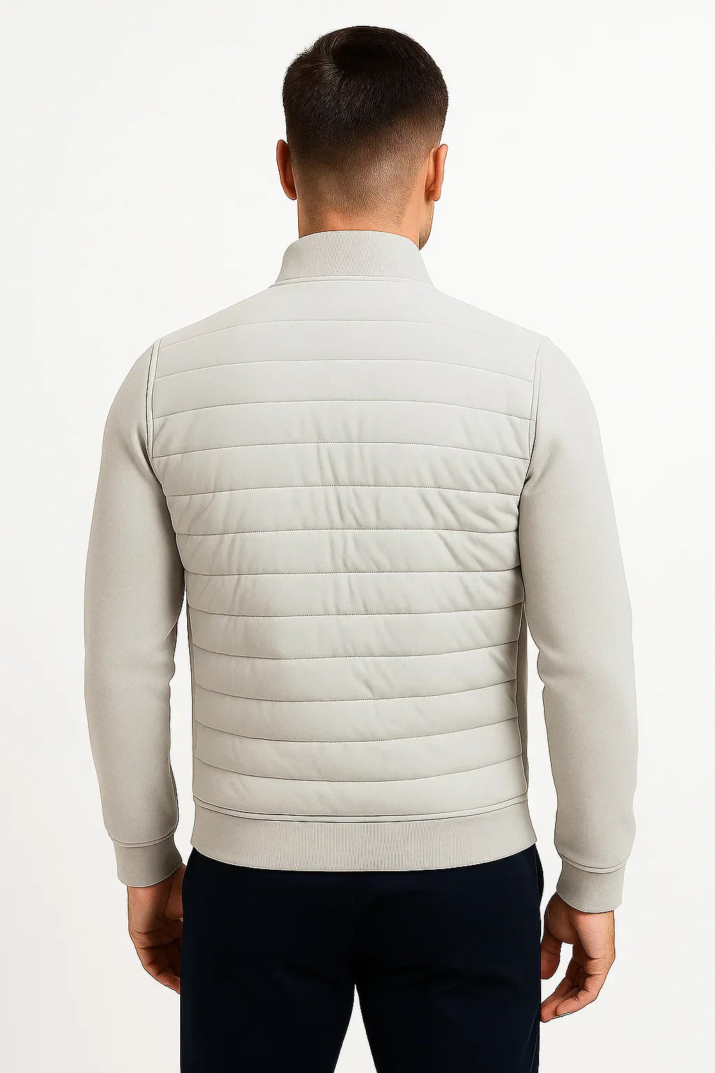 Jacket – Mens – Autumn & Winter – Men's Hybrid Quilted Jacket with Knitted Sleeves – Montford Co 6