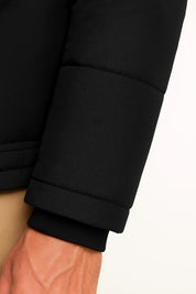 Jacket – Mens – Autumn & Winter – Men's Winter Jacket in Black Oversized with Thick Padded Hood – Montford Co 2