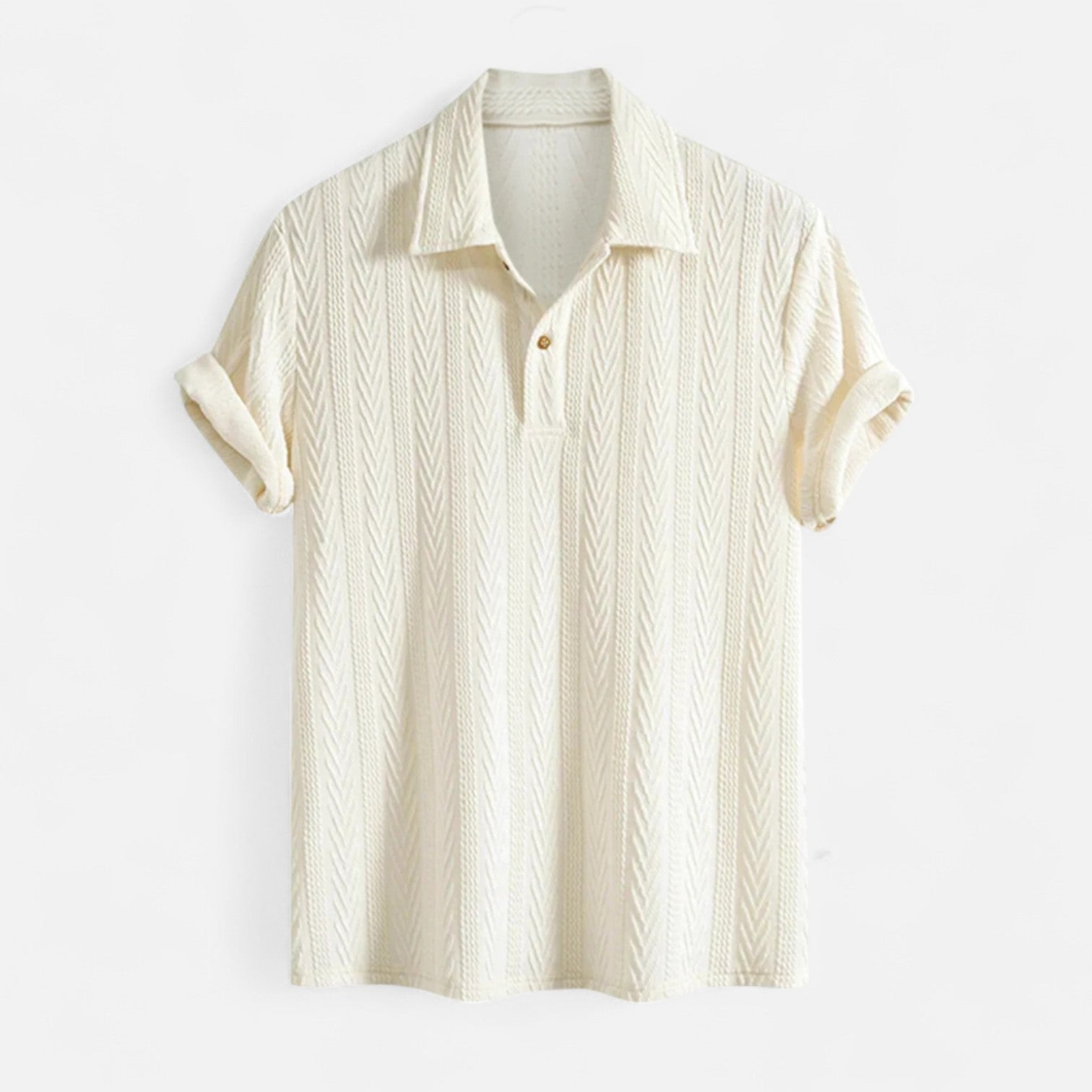Jacquard Polo Shirt – Breathable Fabric – Smart Casual Style 1