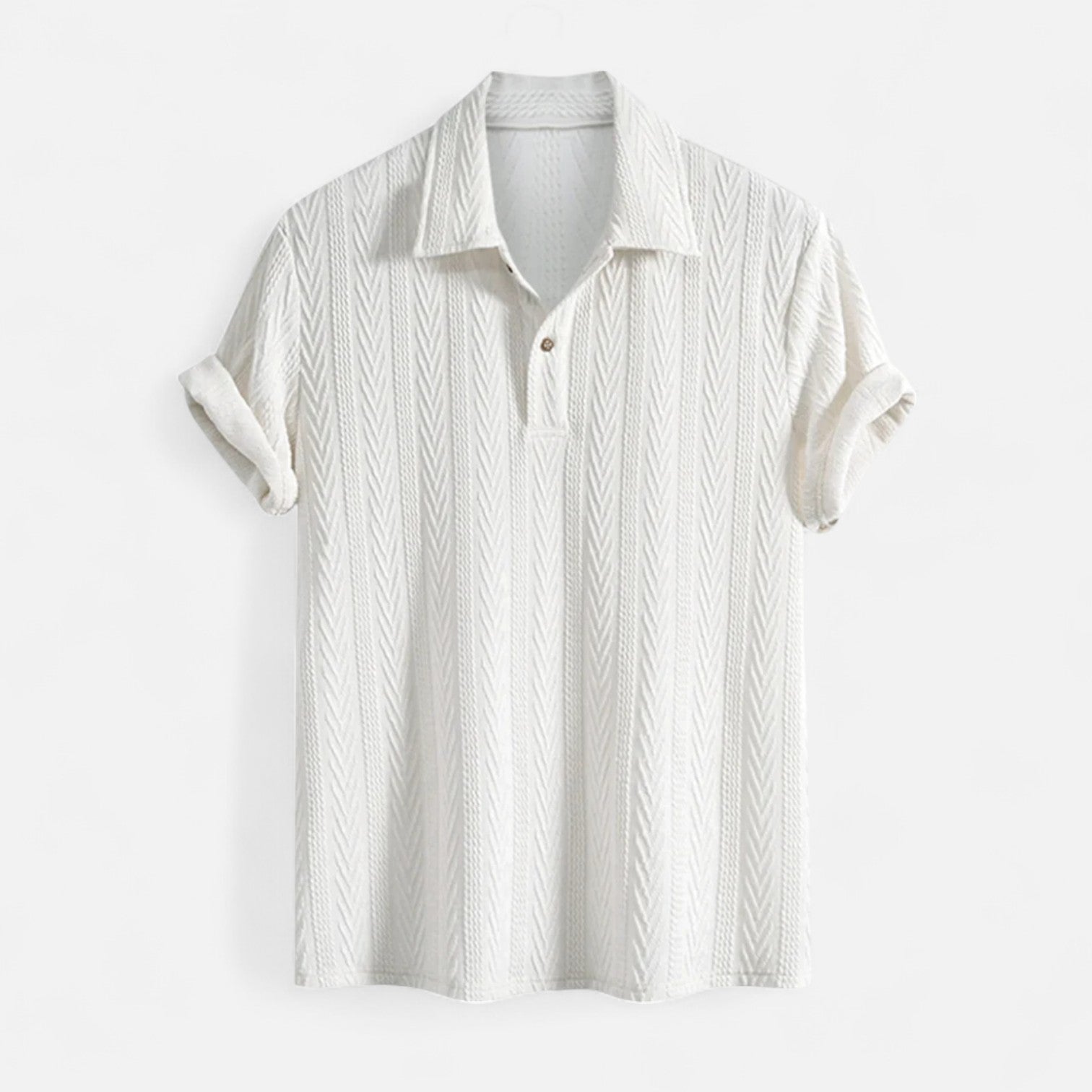 Jacquard Polo Shirt – Breathable Fabric – Smart Casual Style 2