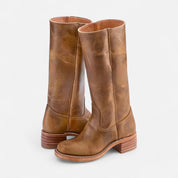 Knee High Cowboy Boots – Chunky Heel – Western Chic Style 4