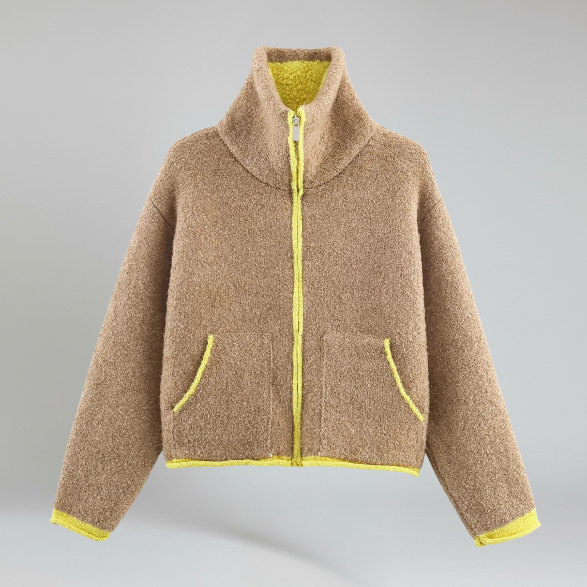 Knitted Bomber Jacket – Lightweight Layer for Everyday Style