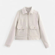 Lapel Neck Jacket – Lightweight Design – Chic Winter Essential 0