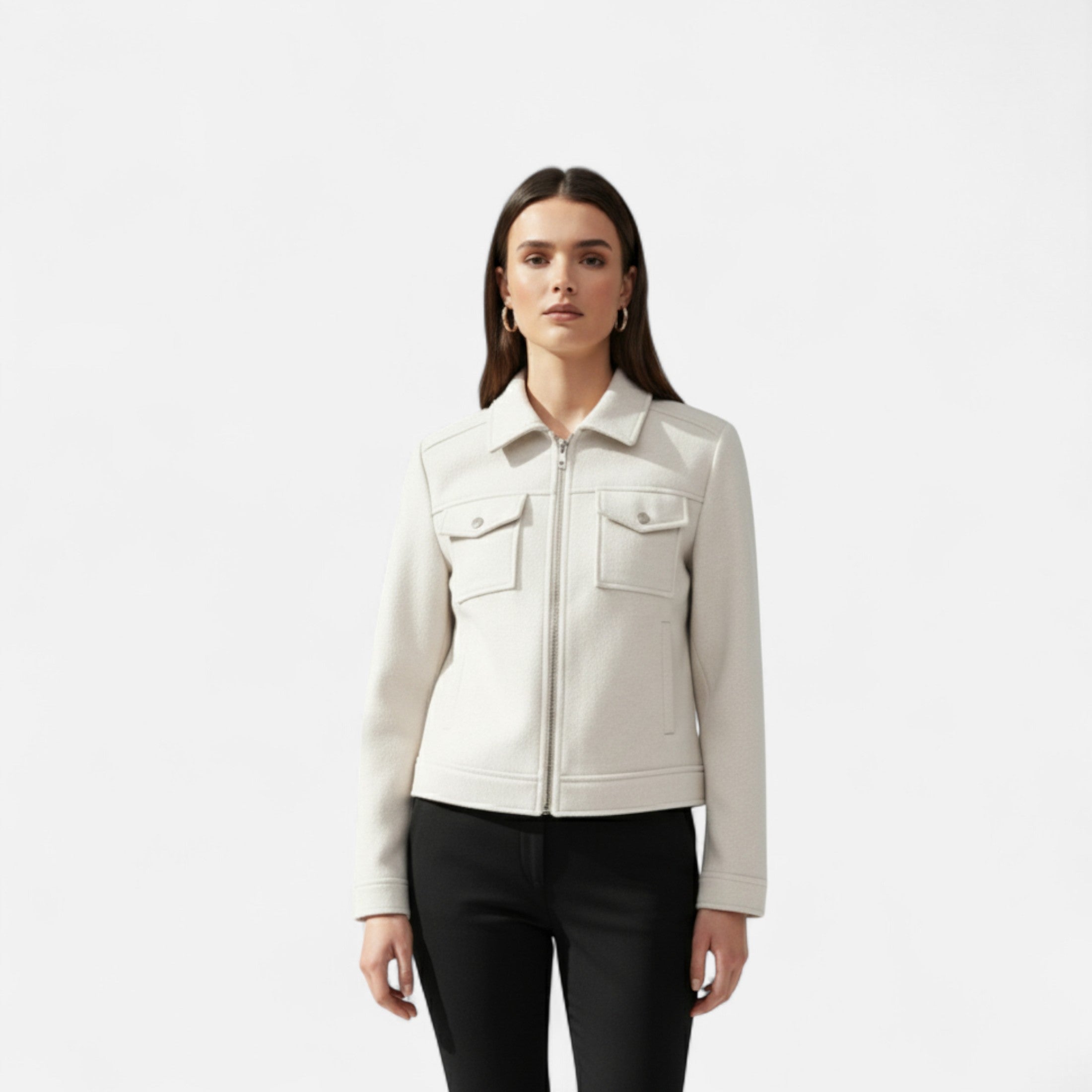 Lapel Neck Jacket – Lightweight Design – Chic Winter Essential 1