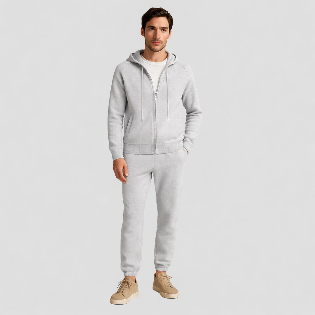 Set – Mens – All Season – Men's Loungewear Set Zip Hoodie Jogger Pants – Montford Co