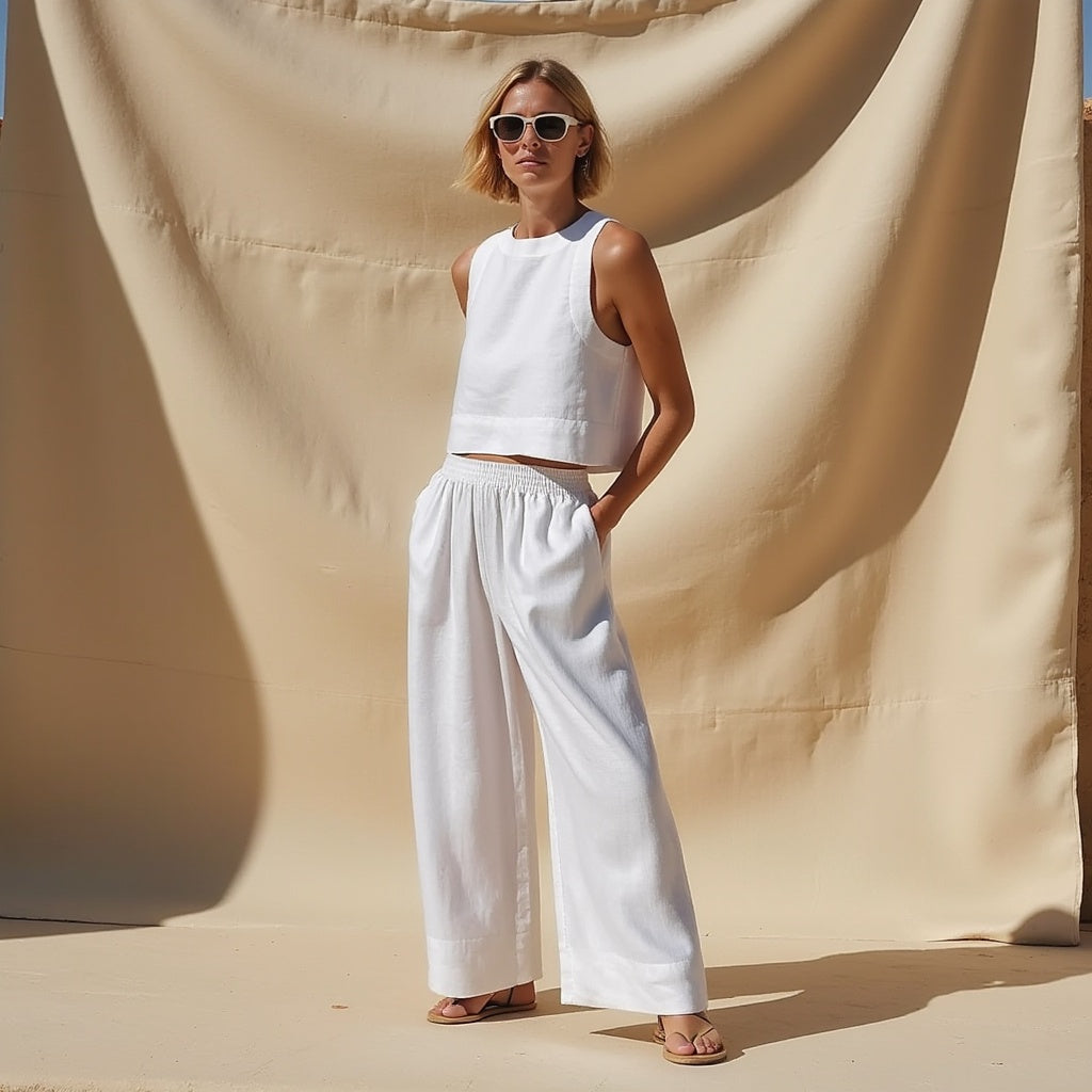 Linen Two-Piece Set – Lightweight Comfort – Effortless Summer Style 2