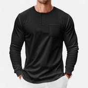 Long Sleeve Henley Shirt – Slim Fit – Versatile Casual Style 0