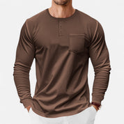 Long Sleeve Henley Shirt – Slim Fit – Versatile Casual Style 6