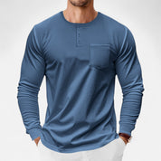 Long Sleeve Henley Shirt – Slim Fit – Versatile Casual Style 7