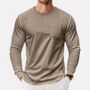 Long Sleeve Henley Shirt – Slim Fit – Versatile Casual Style 8