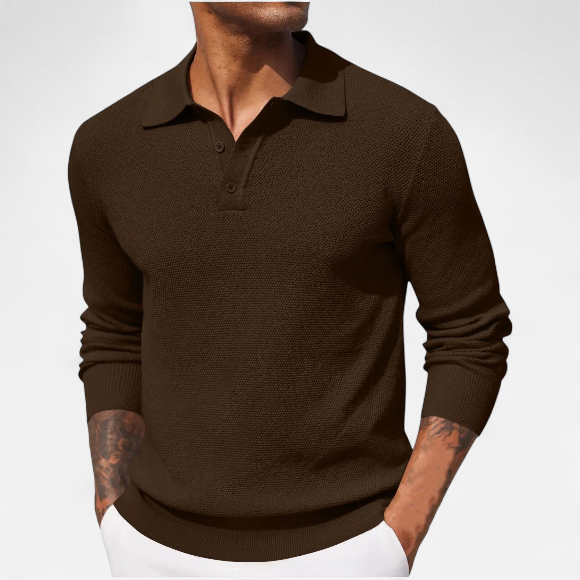Long Sleeve Polo – Cotton Blend – Timeless Casual Elegance 4