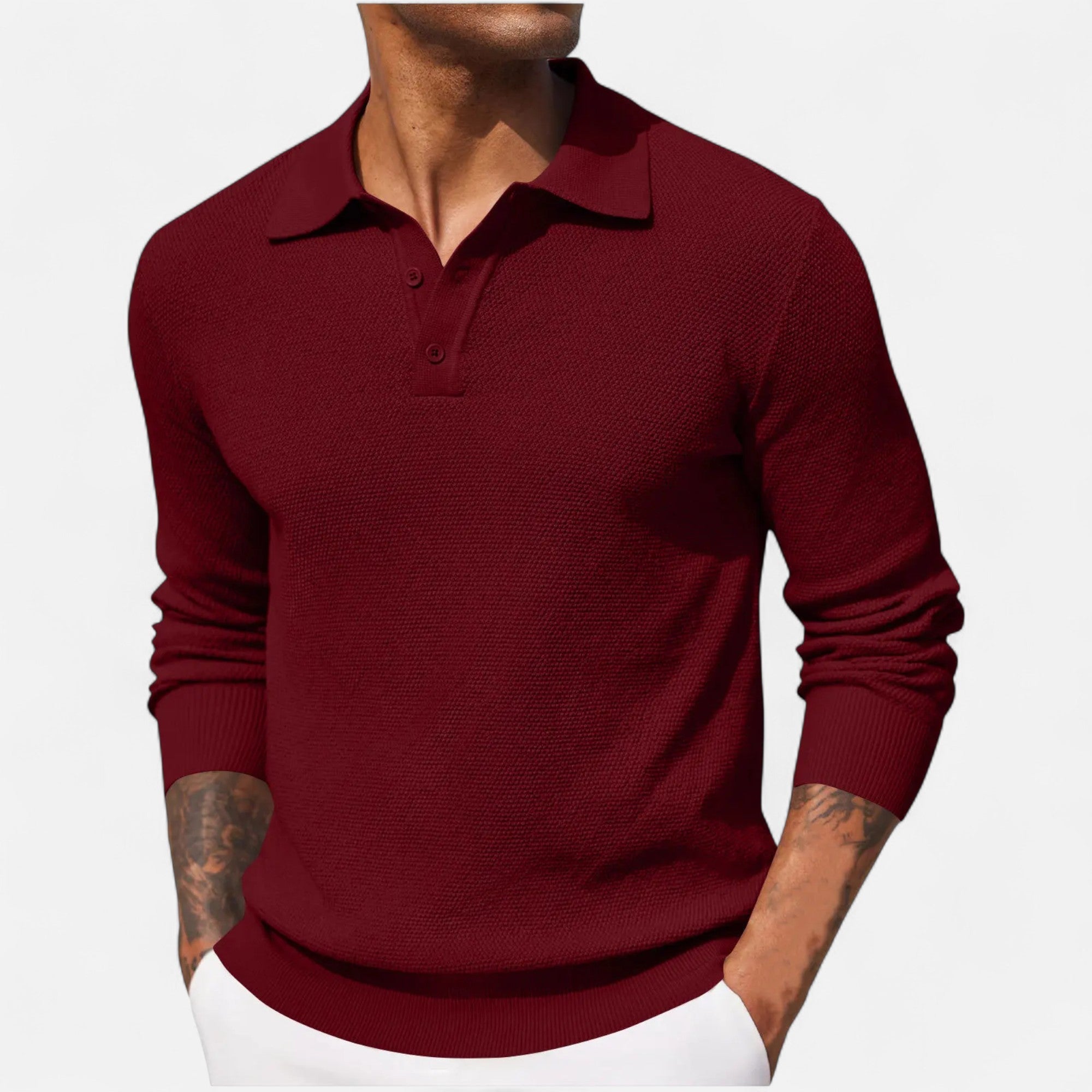 Long Sleeve Polo – Cotton Blend – Timeless Casual Elegance 5