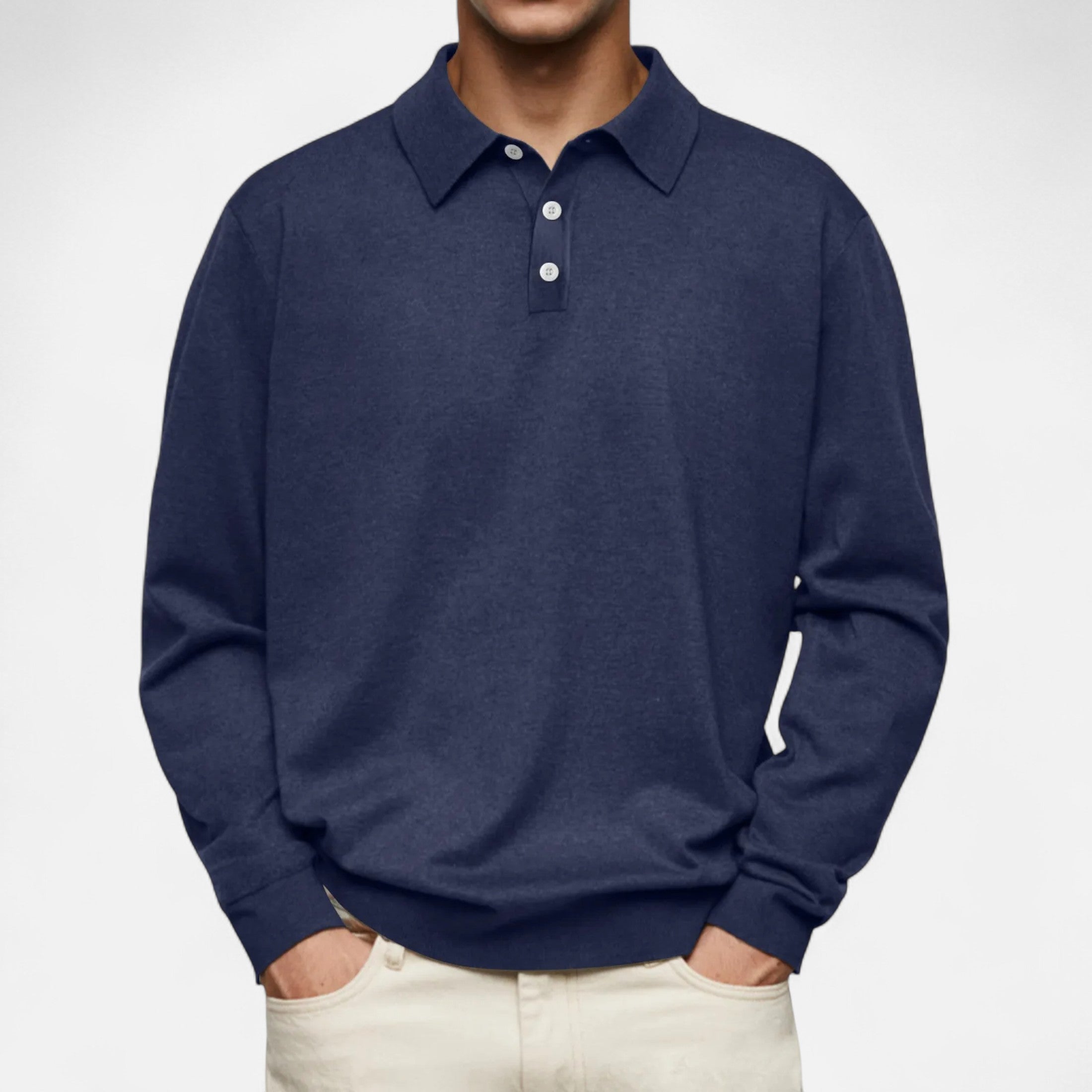 Long Sleeve Polo – Soft Fabric – Elegant Winter Style 0