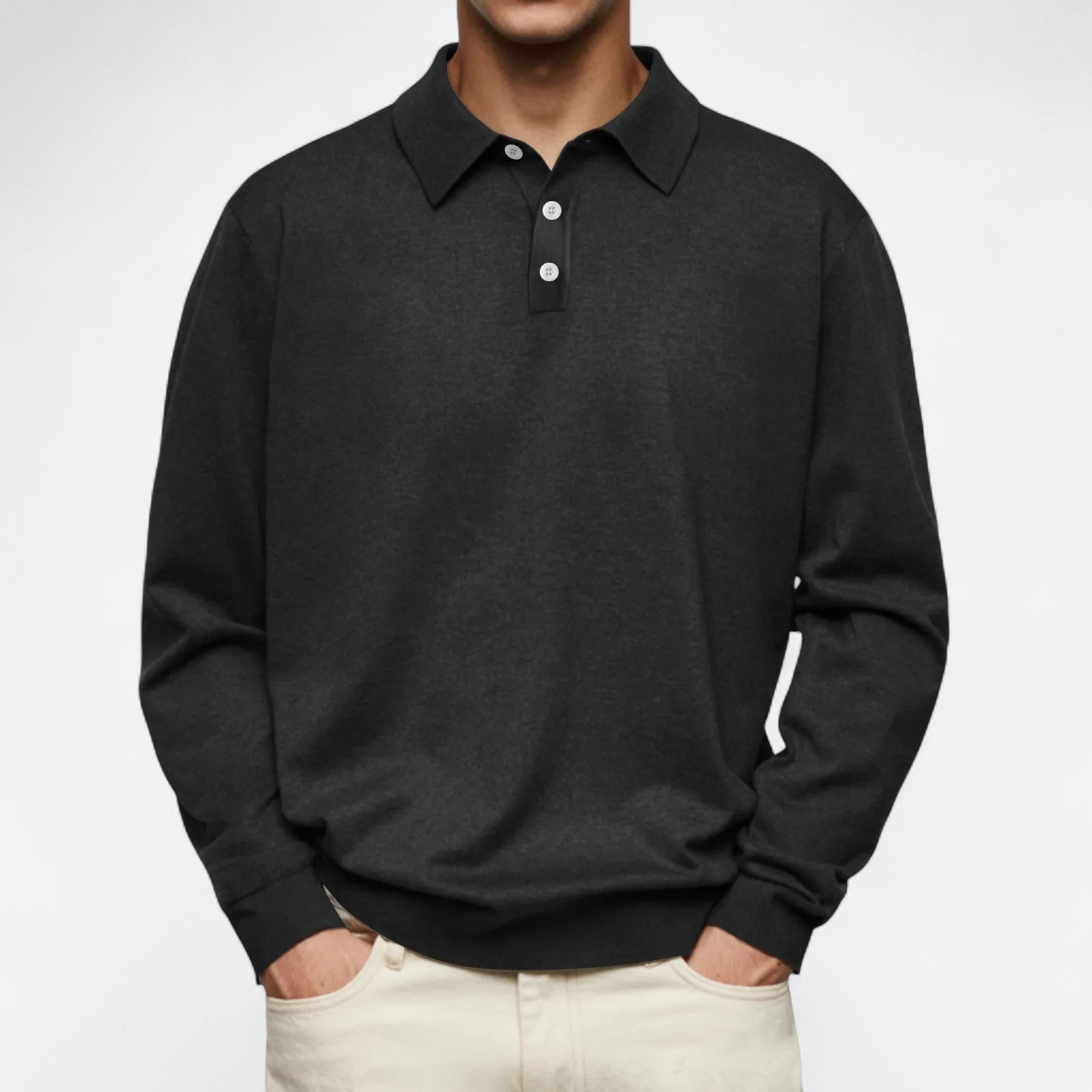 Long Sleeve Polo – Soft Fabric – Elegant Winter Style 3