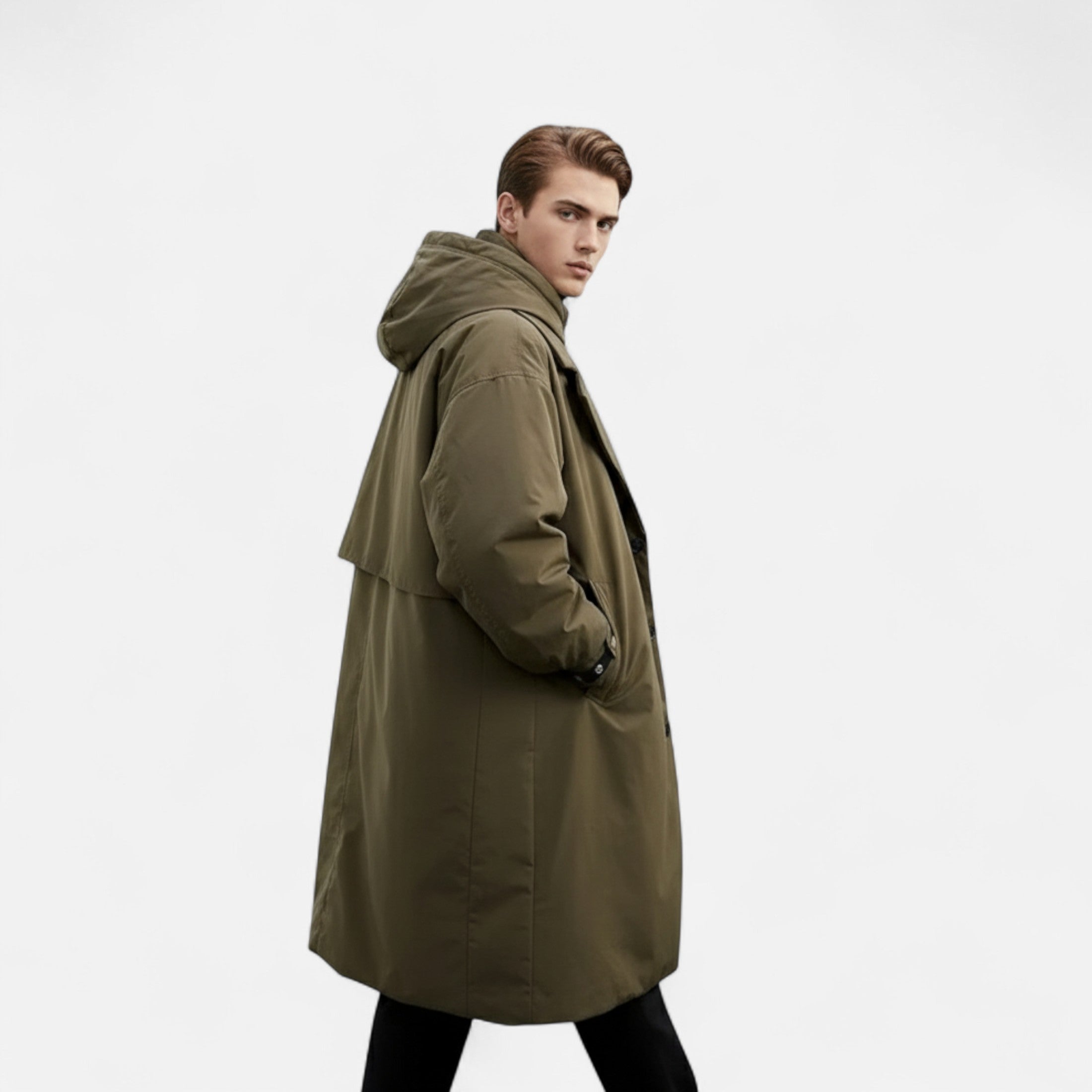 Long Waterproof Jacket – Hooded Design – Stylish Winter Essential 2