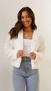 Luxe Cropped Women's Jacket with Tailored Fit and Plush Texture for Effortless Style 0