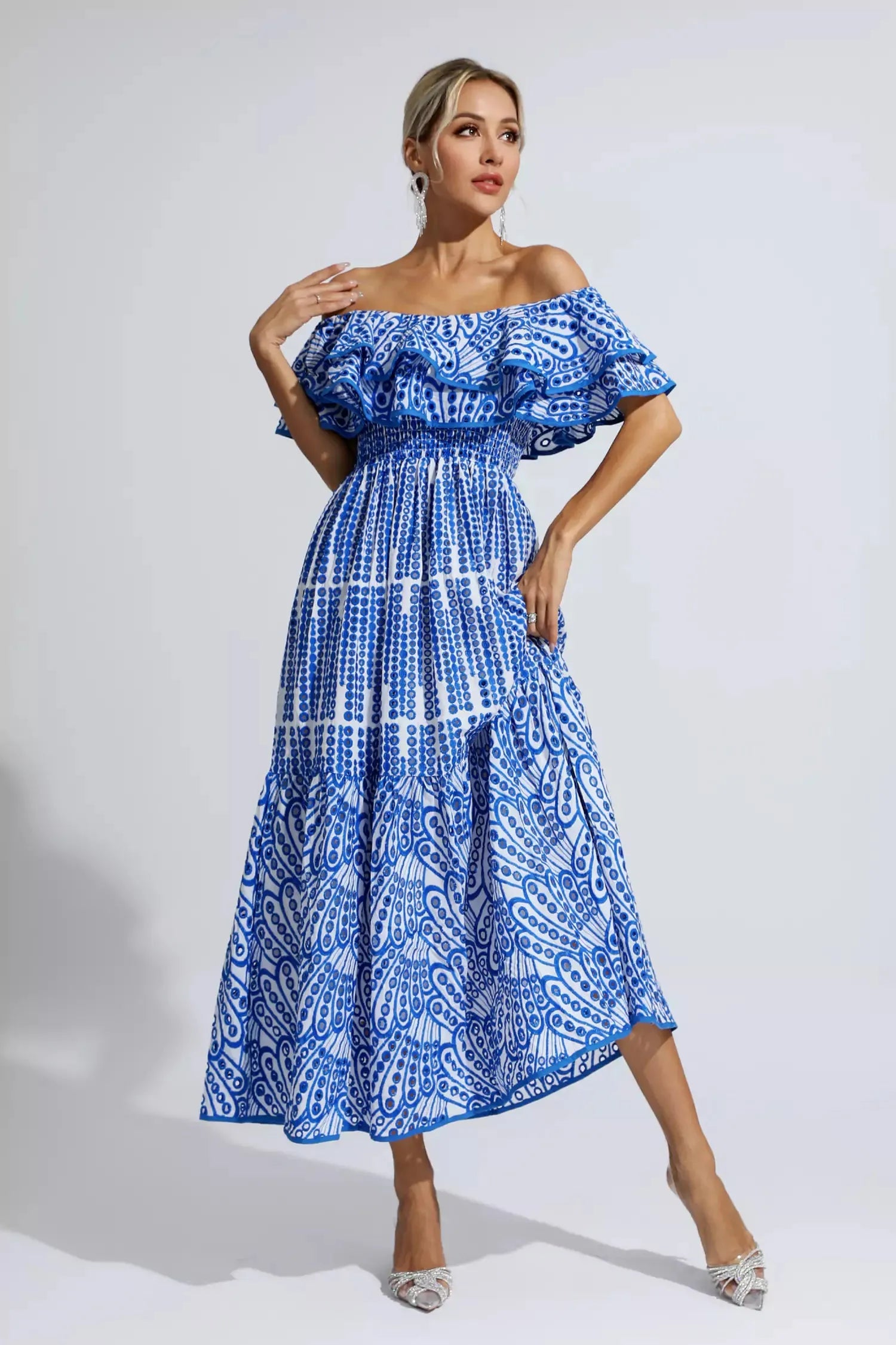 Maxi Dress – Off Shoulder – Ruffled Resort Style