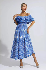 Maxi Dress – Off Shoulder – Ruffled Resort Style