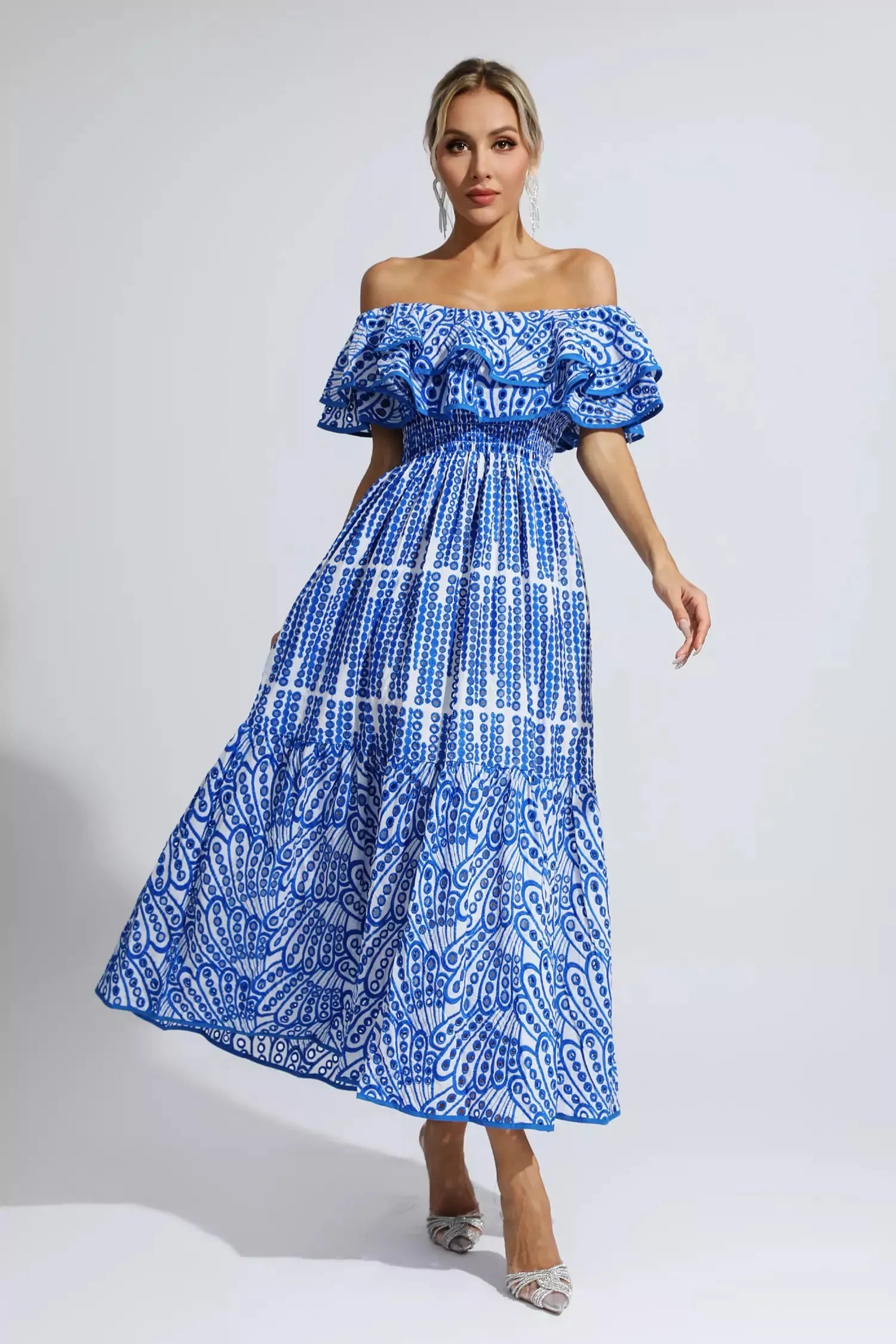 Maxi Dress – Off Shoulder – Ruffled Resort Style
