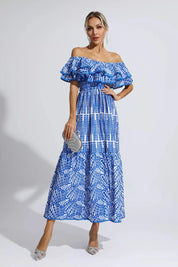 Maxi Dress – Off Shoulder – Ruffled Resort Style