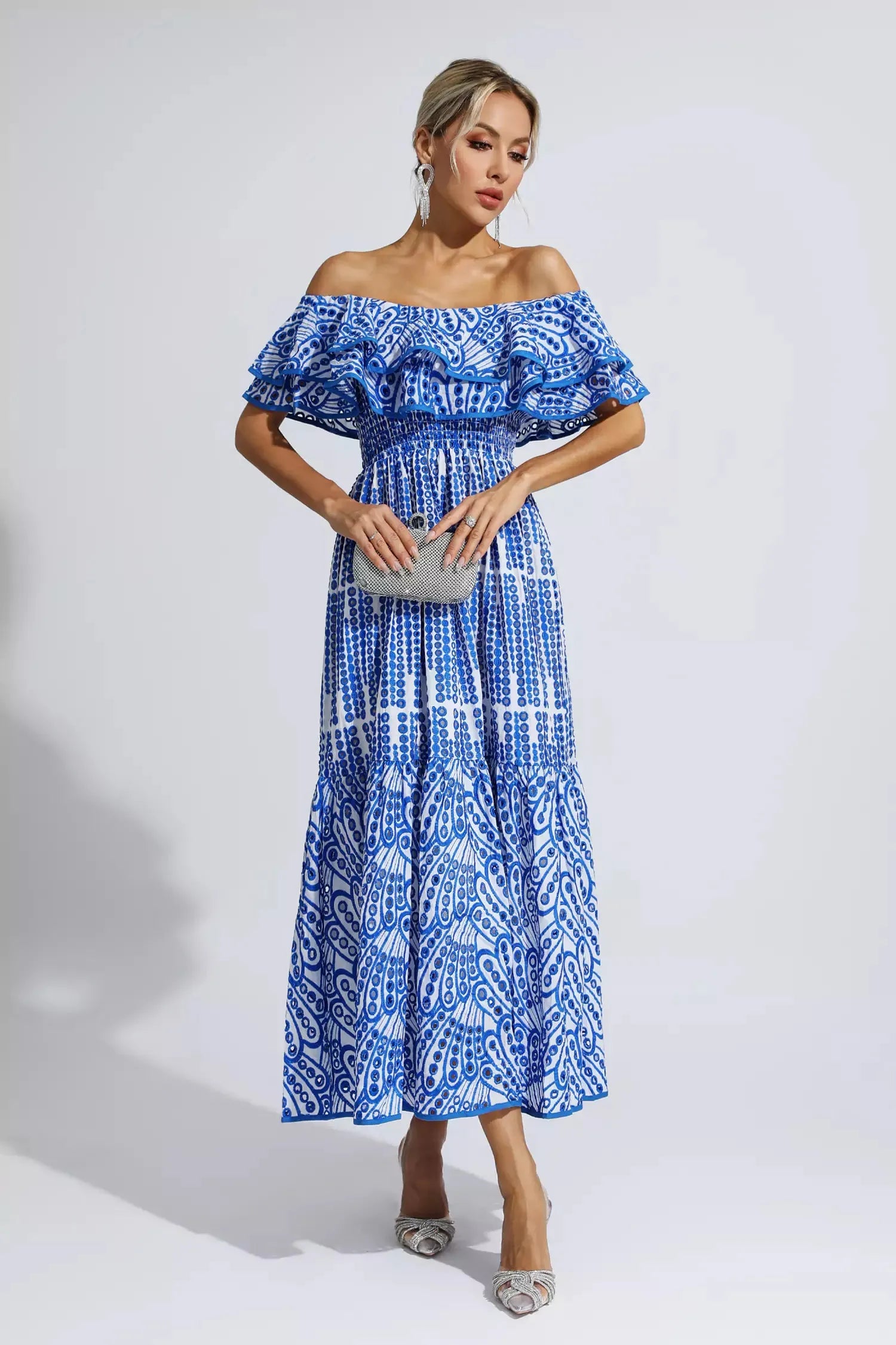 Maxi Dress – Off Shoulder – Ruffled Resort Style