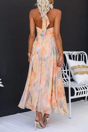 Maxi Dress – Open Back Design – Elegant Summer Occasion Style 1
