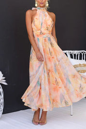 Maxi Dress – Open Back Design – Elegant Summer Occasion Style 2