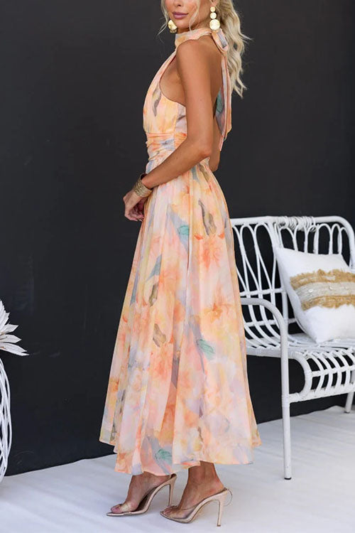Maxi Dress – Open Back Design – Elegant Summer Occasion Style 4
