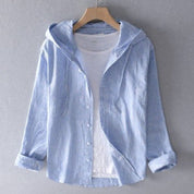 Men'S Breathable Linen Hoodie