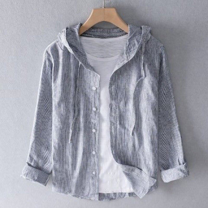 Men'S Breathable Linen Hoodie