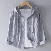 Men'S Breathable Linen Hoodie