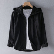 Men'S Breathable Linen Hoodie