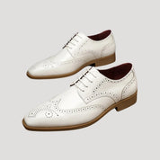 Men's Black Dress Shoes - Classic Wingtip Brogue Oxford with Cushioned Insole for Formal Occasions 0
